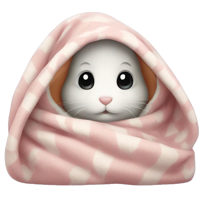 Bunny in blanket emoji