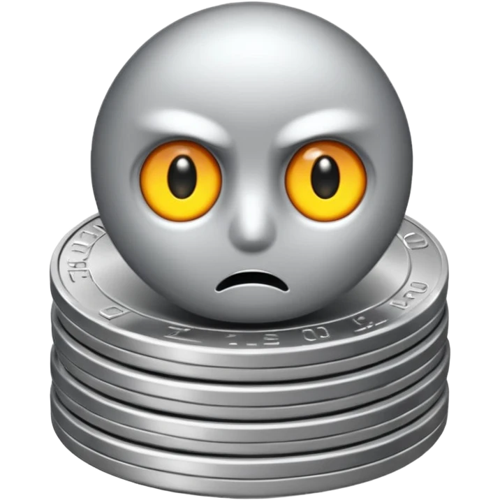 scared coin money emoji
