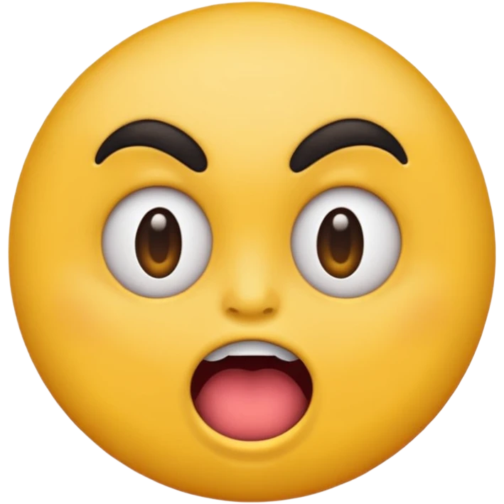 offended with mad eyebrows and open mouth normal yellow circle emoji emoji