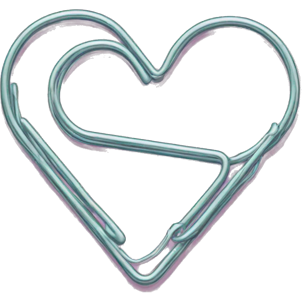 paper clip heart  emoji