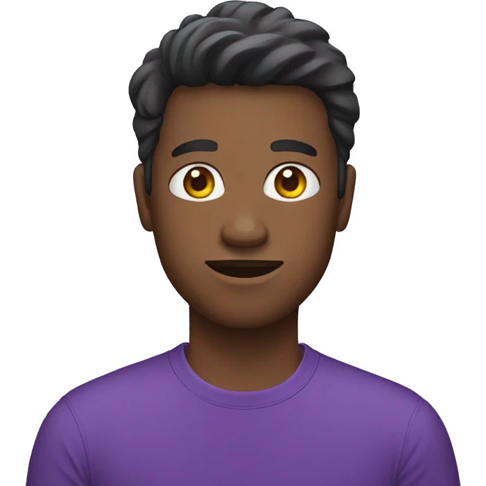 Person wearing purple tshirt  emoji