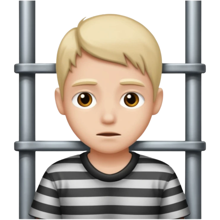 Young person locked up in jail emoji