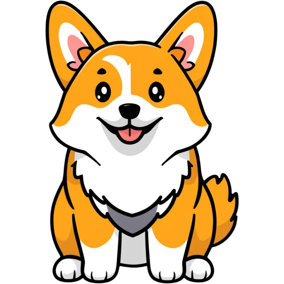 happy corgi emoji