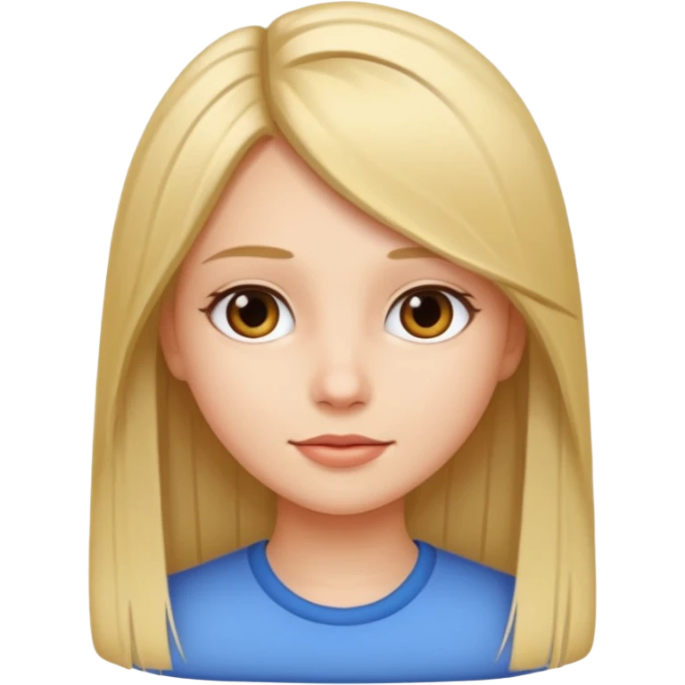 Chica de pelo lacio emoji