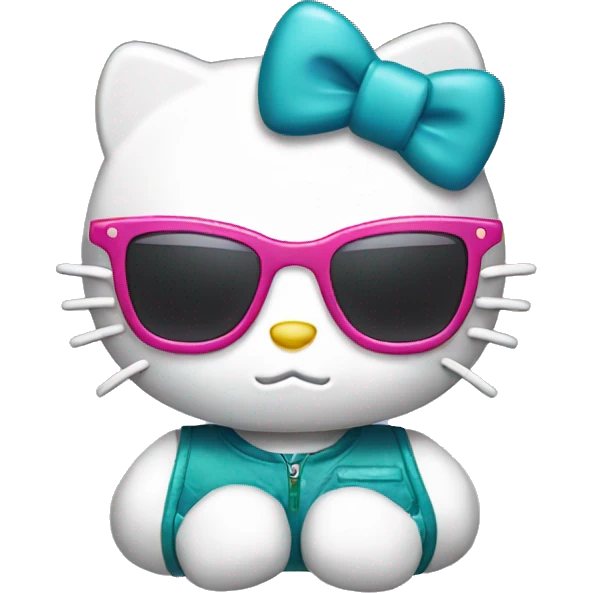 Hello kitty wearing sunglasses emoji
