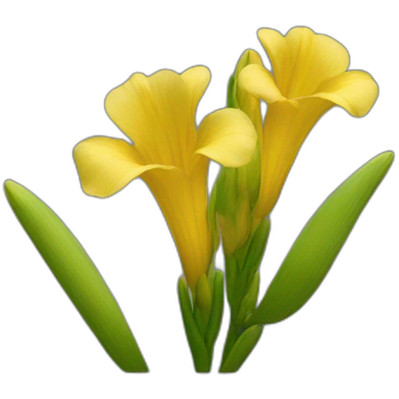 Yellow Freesia flower emoji