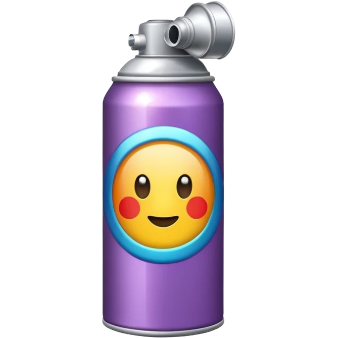 Aerosol with sticker emoji