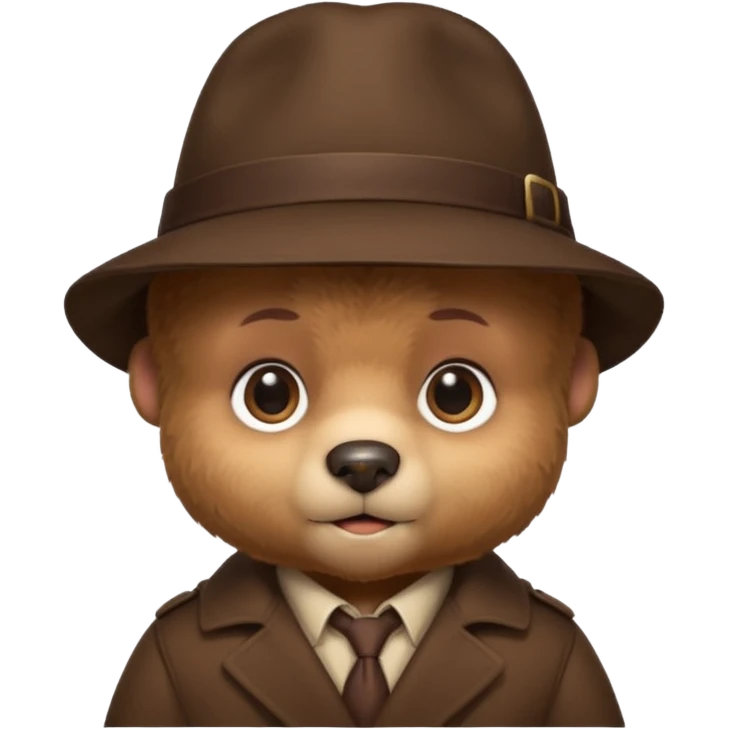 bear baby detective emoji