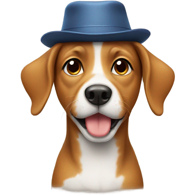 Dog with hat emoji