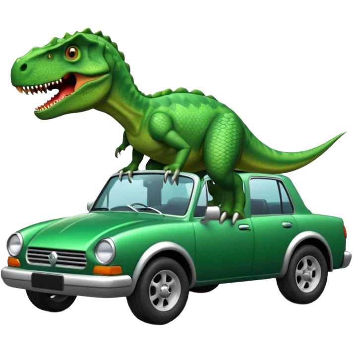 Dinosaurus on a Car emoji