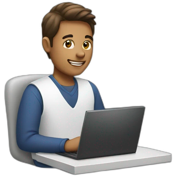 Guy working on Computer  emoji