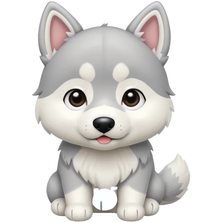 Chibi style Plush Siberian Husky  emoji