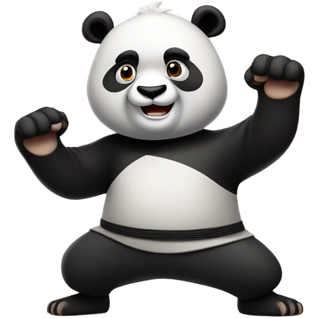 Panda doing kung fu ￼ emoji
