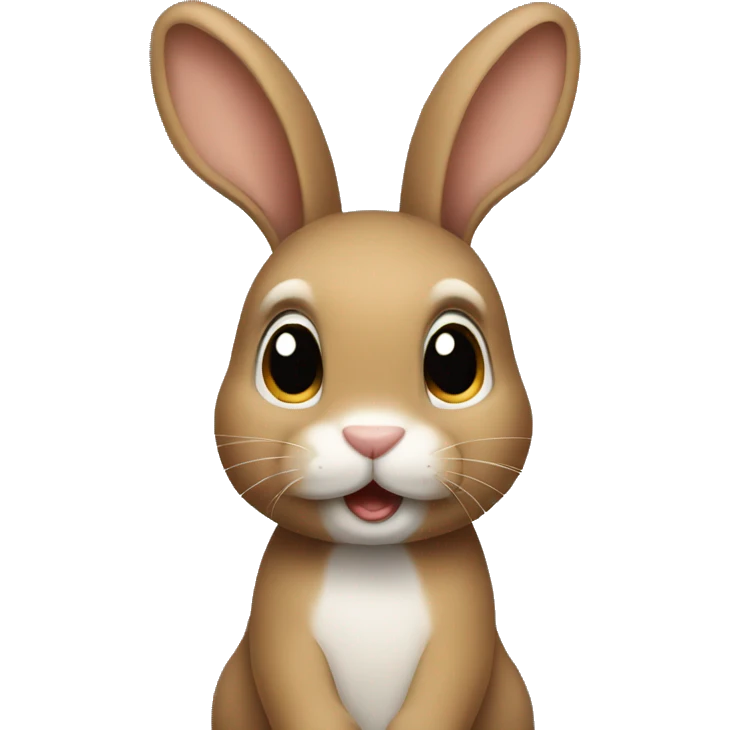 light brown rabbit with light black stripes   emoji