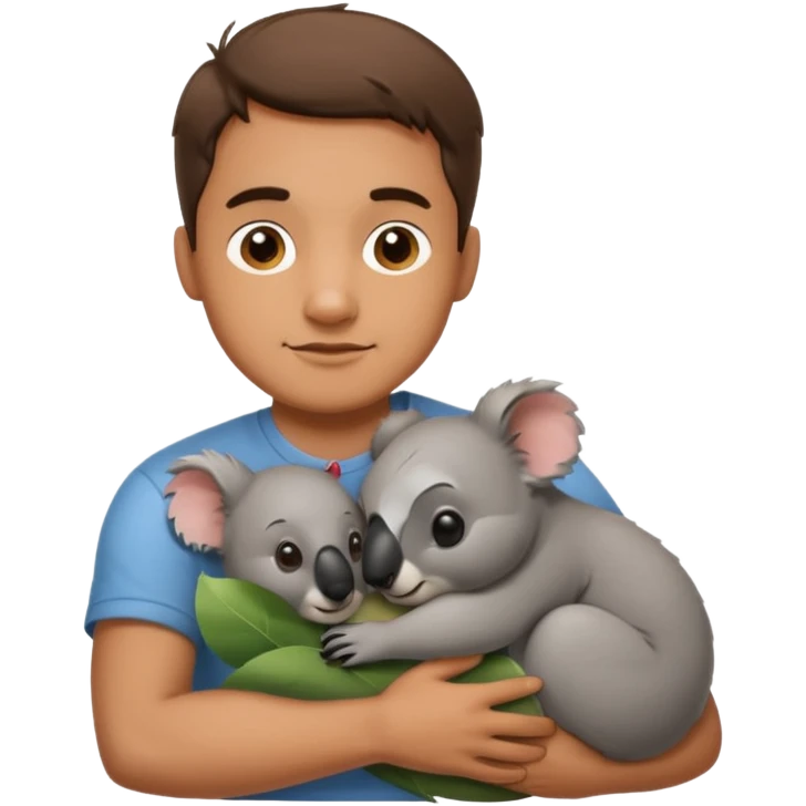 Koala hugging man emoji