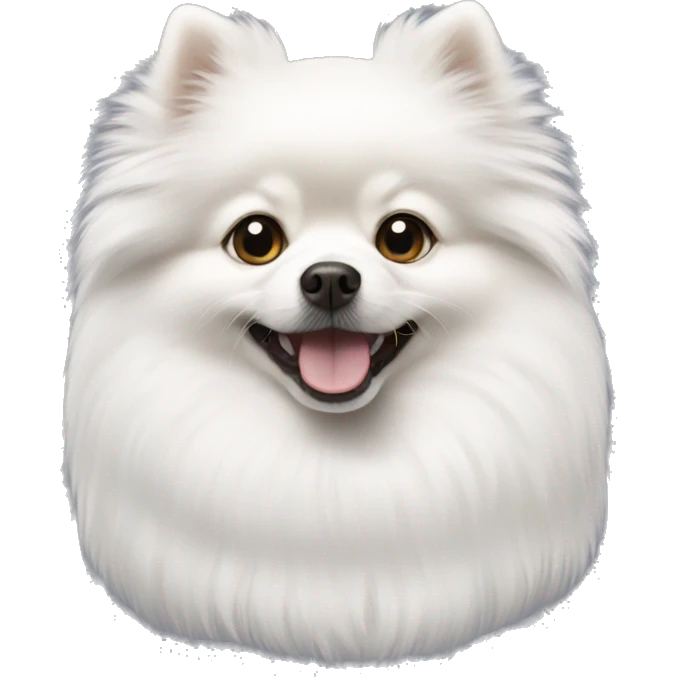 White Pomeranian  emoji