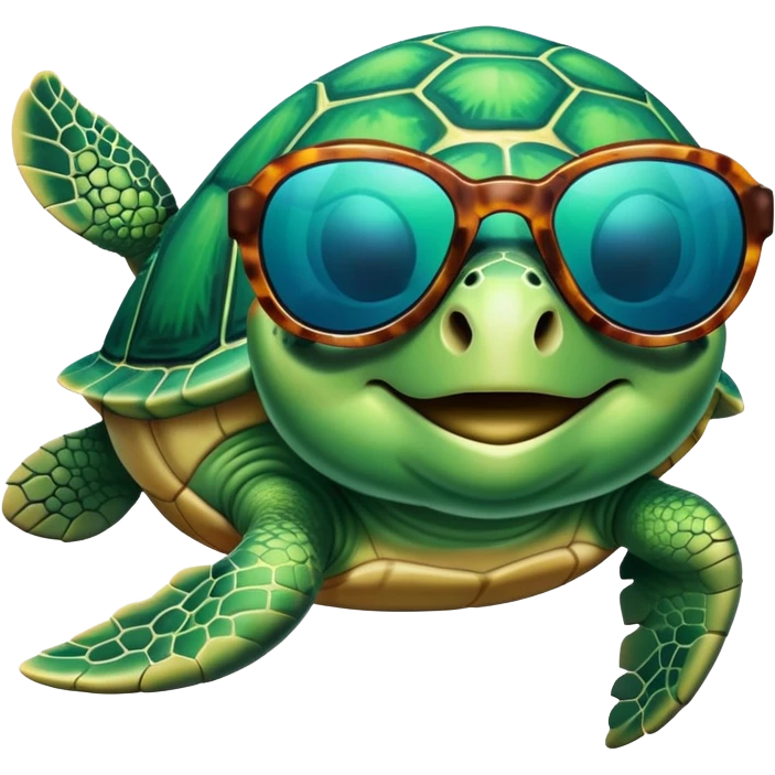 Sea turtle with sunglasses  emoji