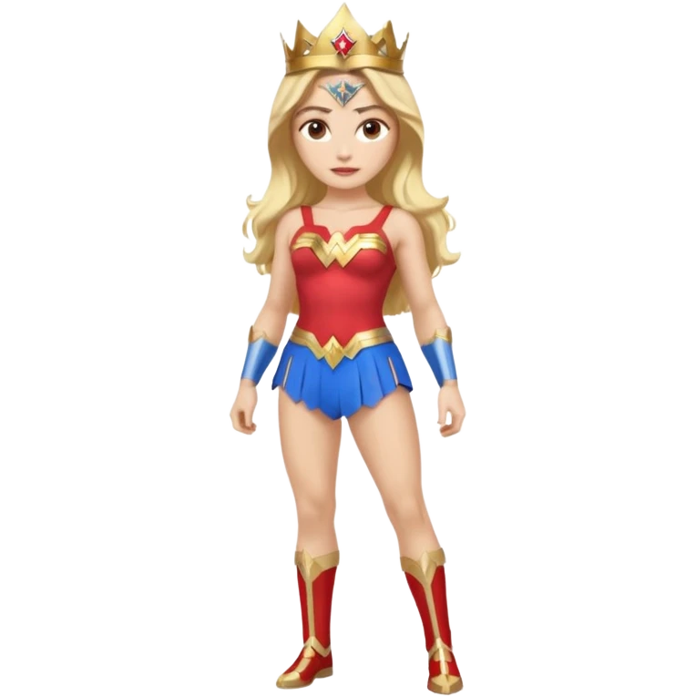 blonde Wonder Woman full body pose emoji