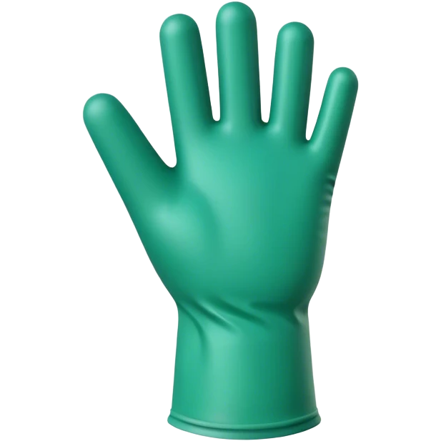 Green medical glove  emoji