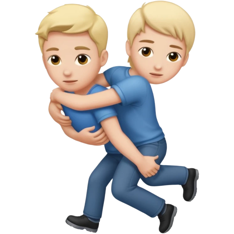 사람을 뒤에서 미는 상황 emoji