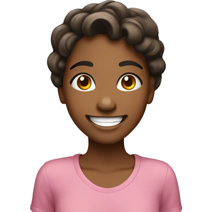 Happy girl with dimples  emoji