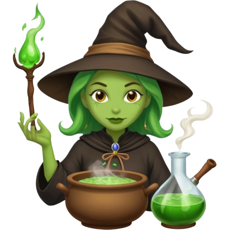 green witch cooking potion emoji