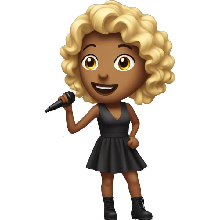 A singer singing on the stage emoji