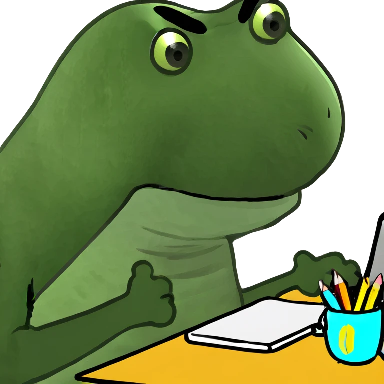 T rex at a desk emoji