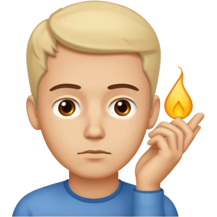 ligth man thinking emoji