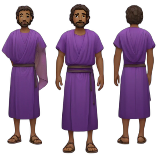 Stylish purple garments of Biblical Aaron, just garments without the man emoji