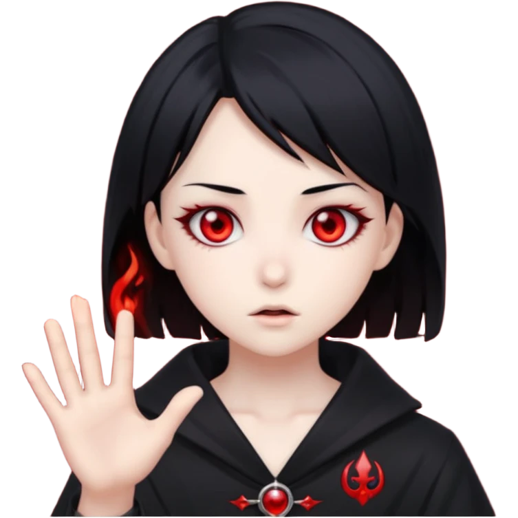 Stylish scary and anime style with magic emoji
