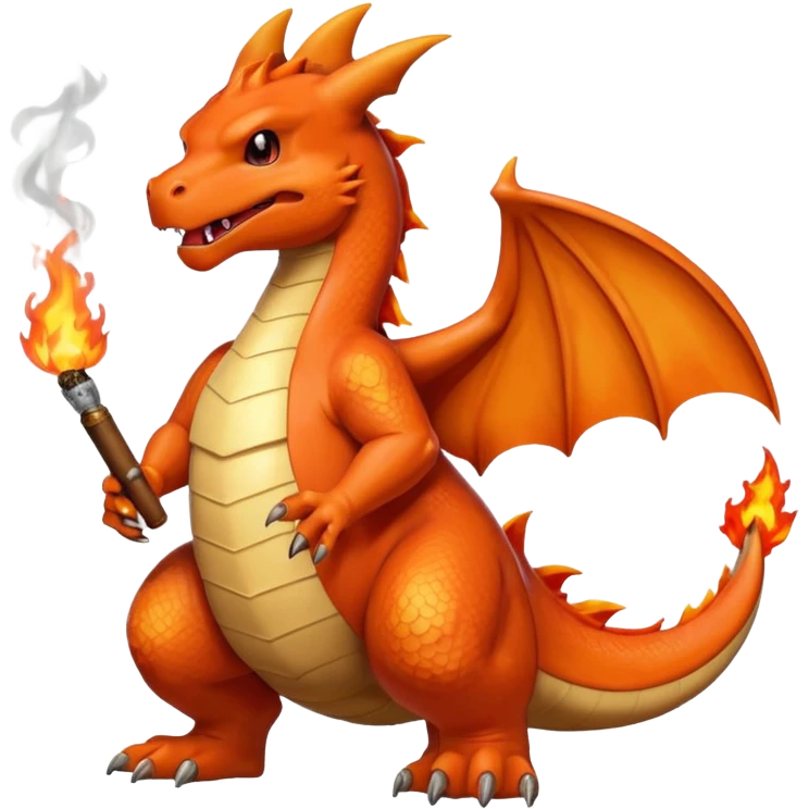 Charzard with cigar emoji