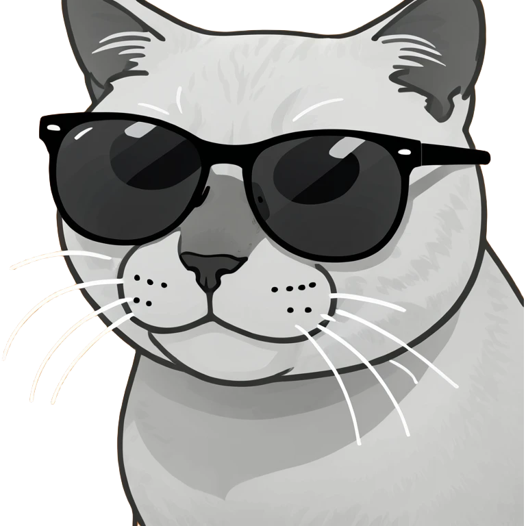 Cat with sunglasses emoji