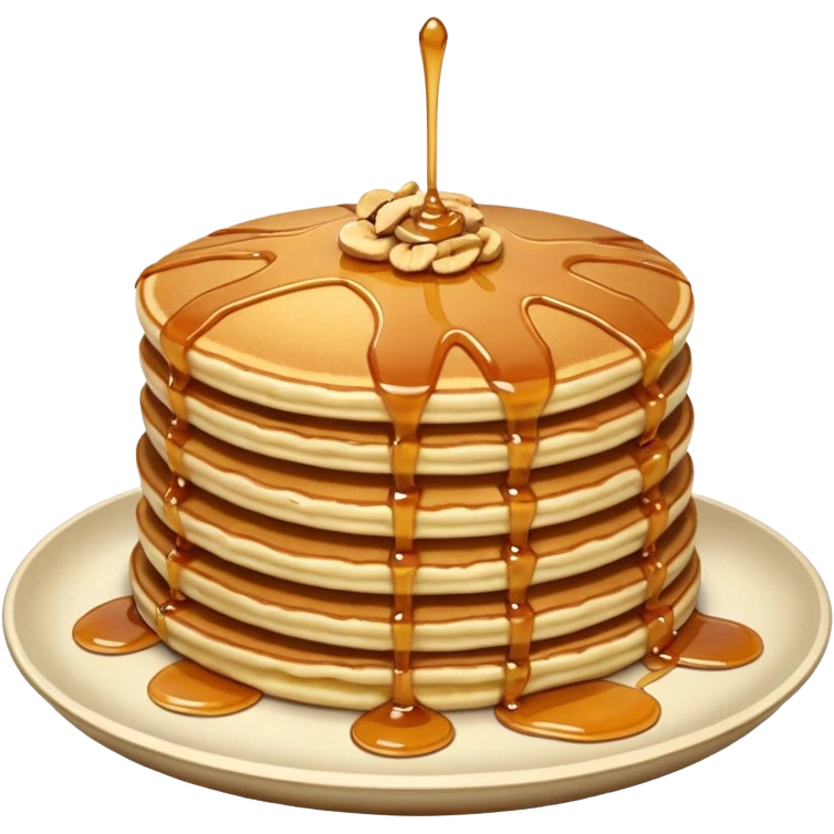 pancakes with caramel and nuts emoji
