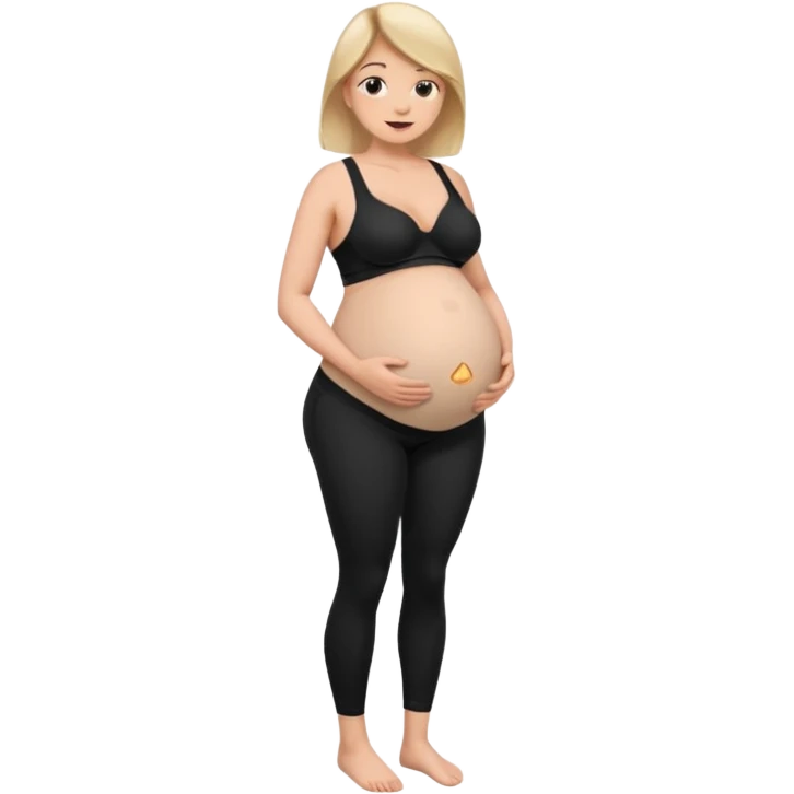 lego 
legging brassière noir gonflé ventre femme emoji