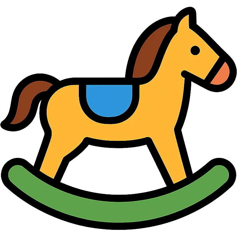 colored rocking horse icon emoji