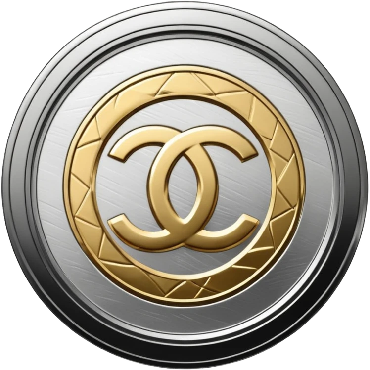 Chanel white coins emoji