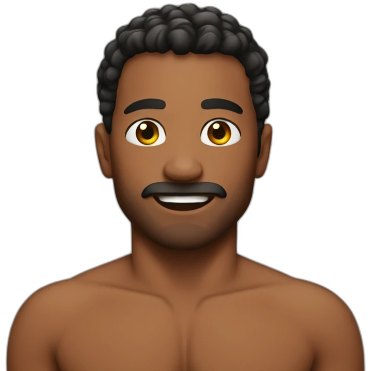 shirtless man emoji