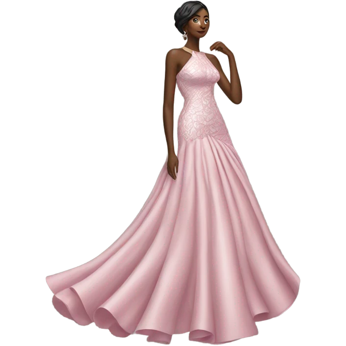 Hyper Realistic detailed luxury dress emoji