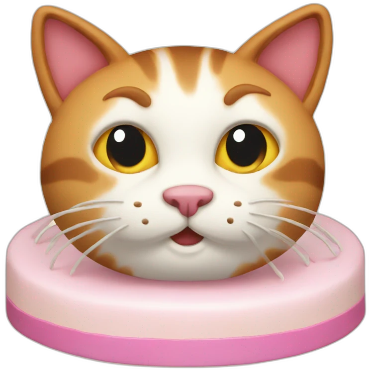 Cat cake emoji