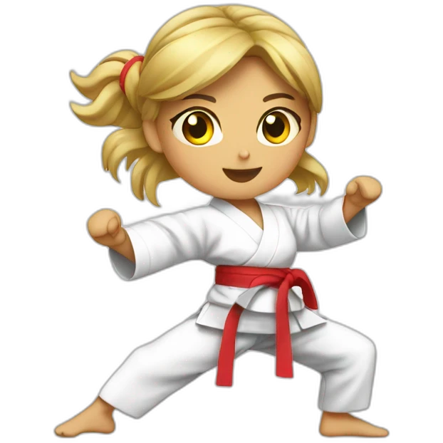 karate girl emoji