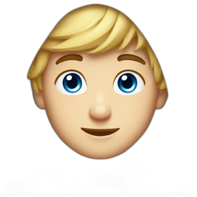bastien bricout with bonnet and bleu eyes emoji