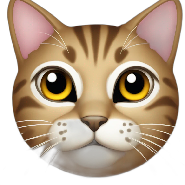 cat staring with suspecting eyes emoji