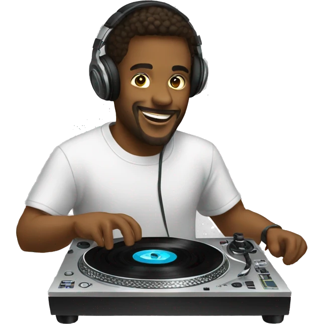 dj spinning records emoji