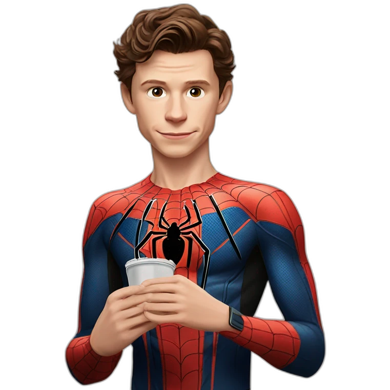 Tom Holland with mayonaise and he’s Spider-Man suite emoji
