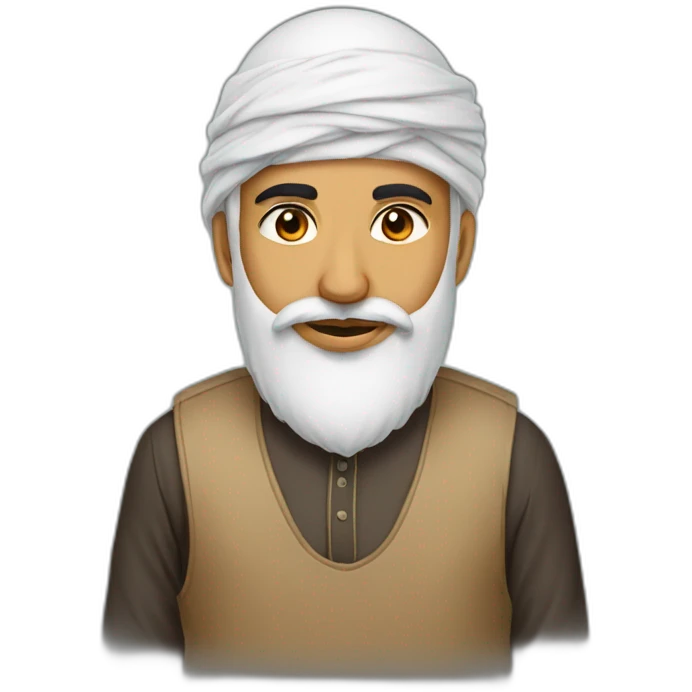 Indian Hyderabadi Muslim men with beard and skull cap emoji