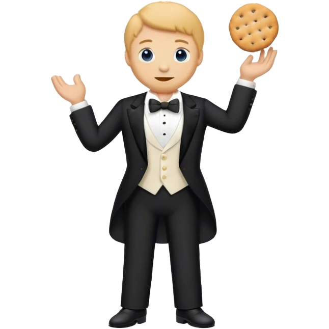 Biscuit man in tuxedo emoji