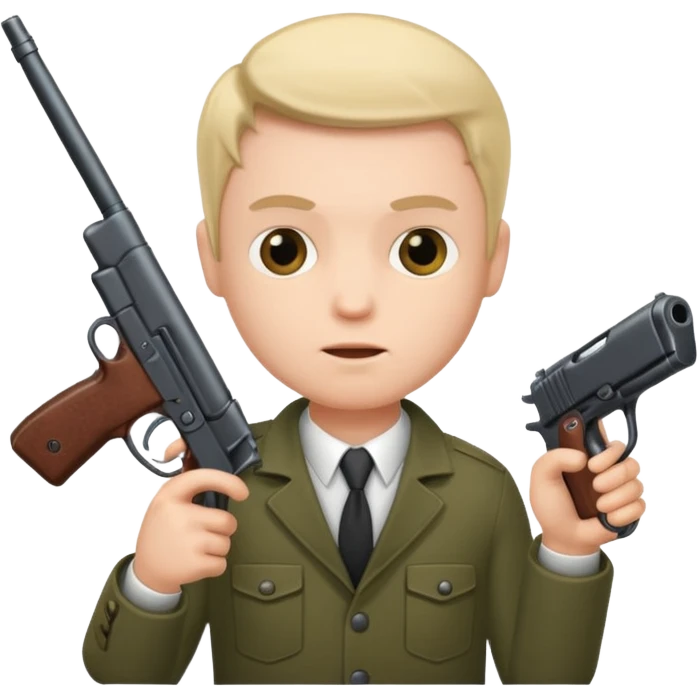 Mini man with a gun emoji