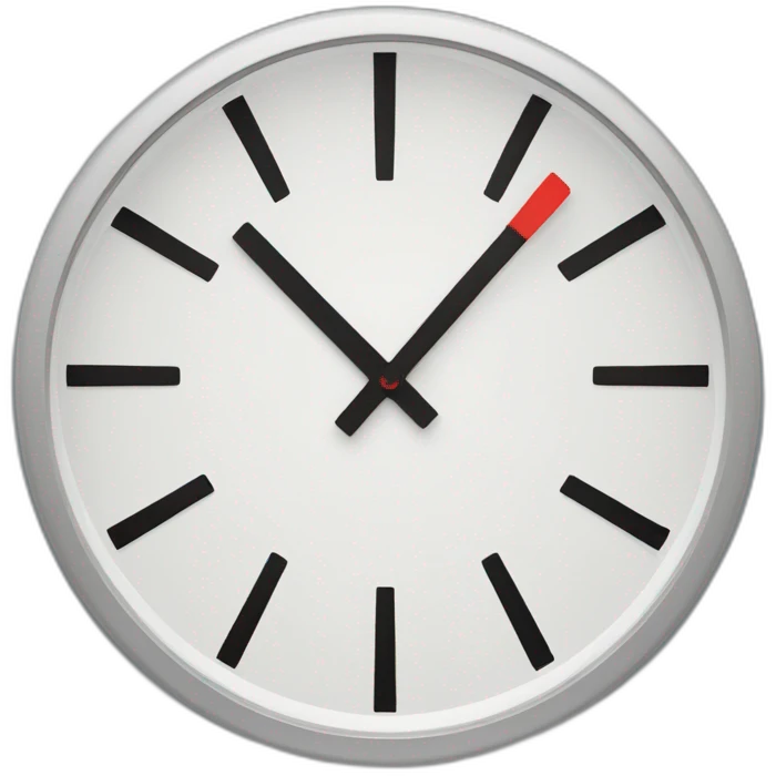 swiss station clock emoji