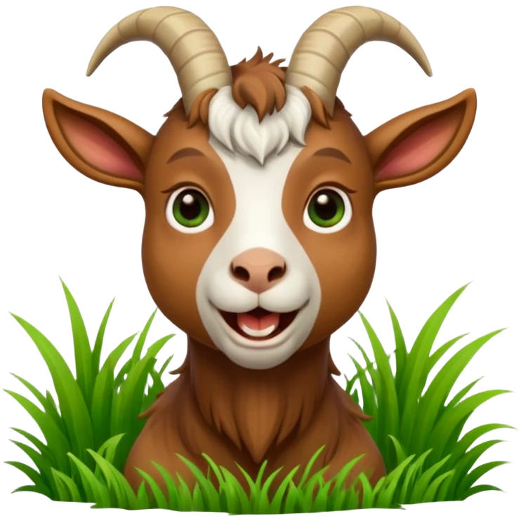 goat with grass in his mouth emoji